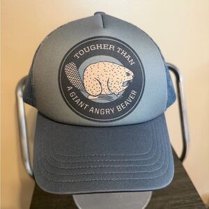 Tougher Than A Giant Angry Beaver Gray Trucker Hat Duluth Trading Co SnapBack